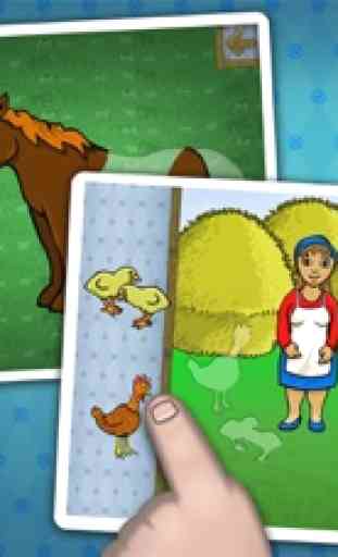 Animales de la granja - puzzles gratis para los niños y niños pequeños 1