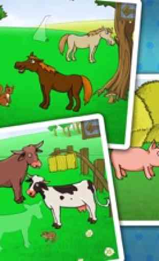 Animales de la granja - puzzles gratis para los niños y niños pequeños 2