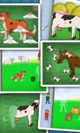 Animales de la granja - puzzles gratis para los niños y niños pequeños 4