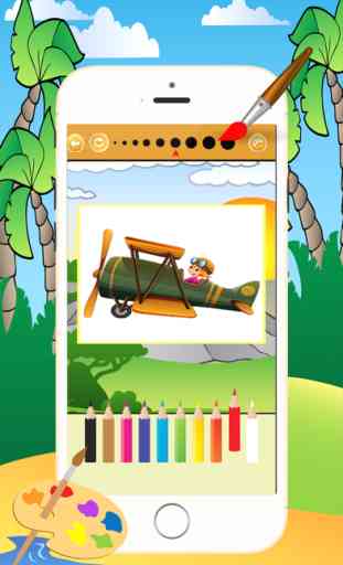 Aviones Aviones para colorear libro - Todo en el vehículo tractor 1 y pintura colorida para los niños juegos gratis 2