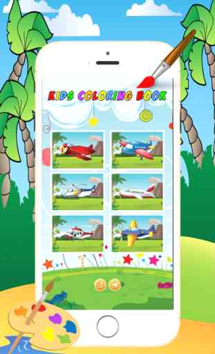 Aviones Aviones para colorear libro - Todo en el vehículo tractor 1 y pintura colorida para los niños juegos gratis 4