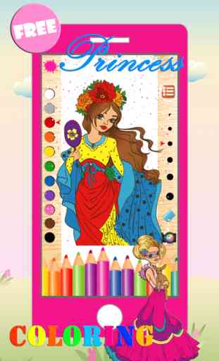 Colorante Princesa Colorear Princess Coloring Book 3