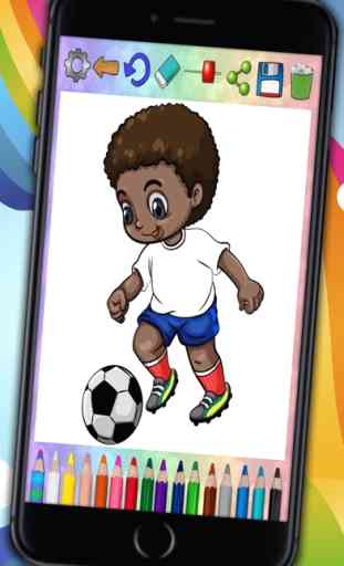 Pinta futbol mágico – colorear jugadores y  pintar equipos de fútbol 4