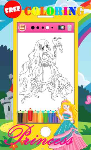 Princesa Dibujo Y Pintura De Juegos Niños Gratis 2 4