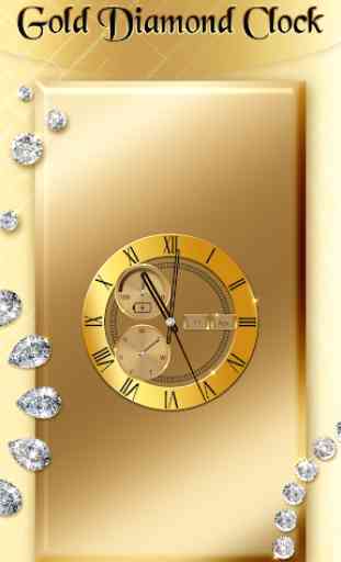 Diamante de Oro Reloj Fondo 1