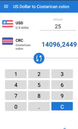 Dólar estadounidense a colón costarricense 1