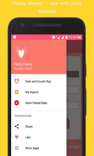 Family Planner - Safe and Unsafe Days Calendar 1