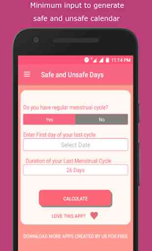 Family Planner - Safe and Unsafe Days Calendar 2