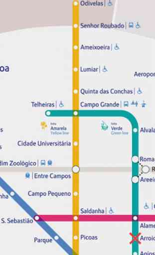 Lisbon Metro Map (Offline) 1