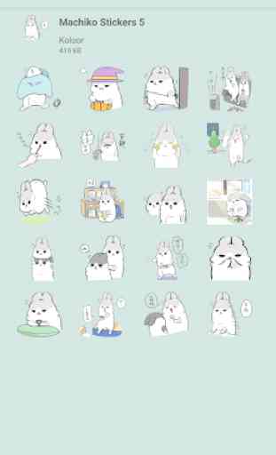 Machiko Rabbit Stickers 3