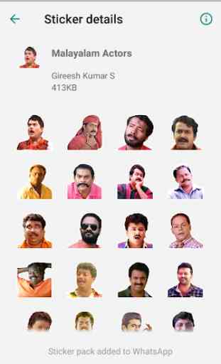 Malayalam Movie Actors Sticker Pack 2