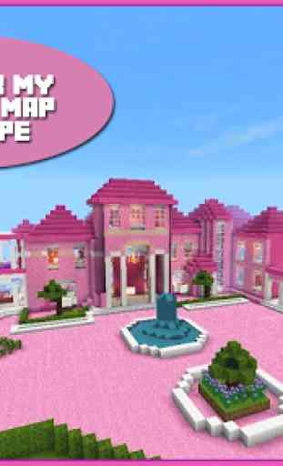 Map Pink Princess House for MCPE 1