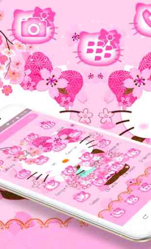 Pink Princess Kitty Launcher Theme 2