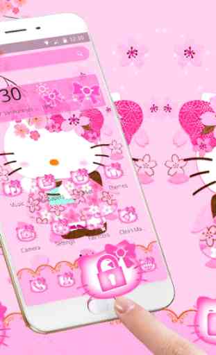 Pink Princess Kitty Launcher Theme 3