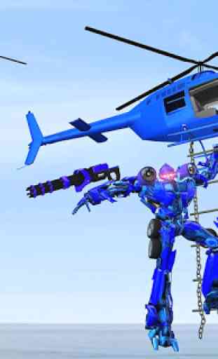 Police Helicopter Robot Transformation 1