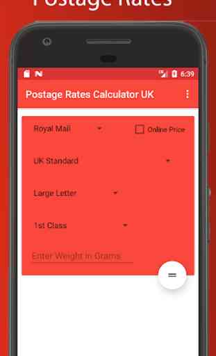 Postage Rates Calculator UK 1