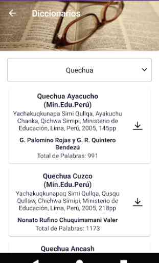 QichwaDic - Buscador / Diccionario de quechua 2