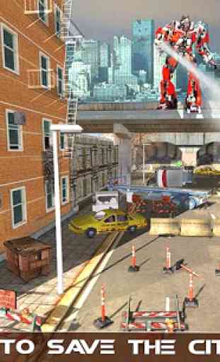 Robot Transformation Fire Truck: Real Robot Wars 4