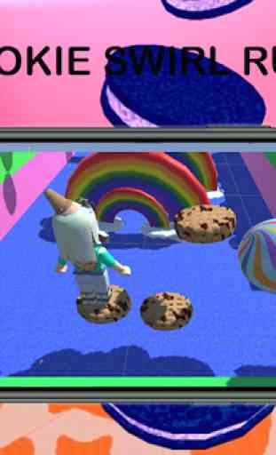 Run Cookie swirl roblox's Rainbow mod obby 2