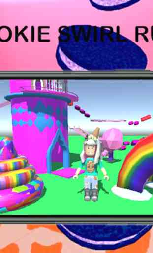 Run Cookie swirl roblox's Rainbow mod obby 3