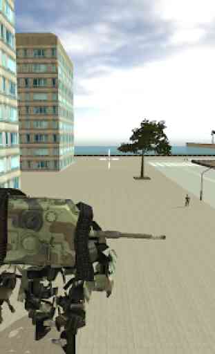 US Army Tank Transform Robot Shooting War 3
