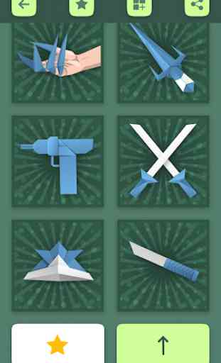 Armas de origami: pistolas de papel y espadas 4
