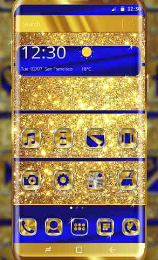 Cobalt and Gold Launcher Theme 1