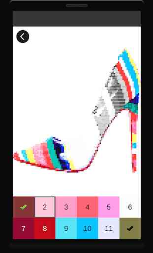 Coloring Book 2019 Girl Shoes Pixel Art 3
