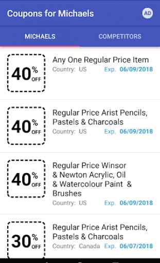 Coupons for Michaels 1