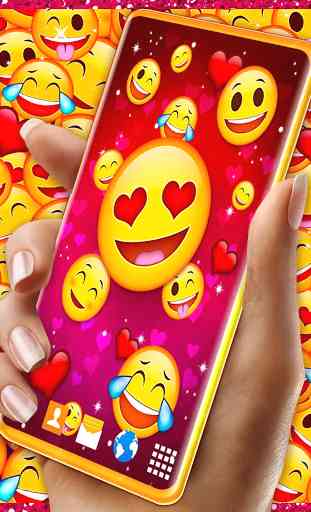 Emoji Live Wallpaper ❤️ Wink Emoji Hearts Themes 1
