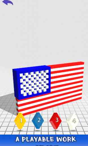 Flags 3D Color by Number - Pixel Art 3D Coloring 2