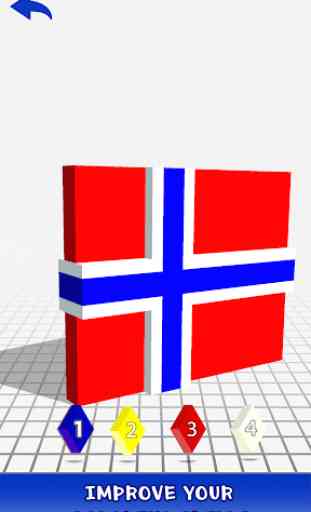 Flags 3D Color by Number - Pixel Art 3D Coloring 4