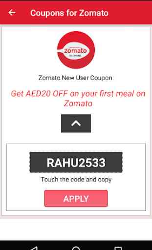 Food Coupons for Zomato 3