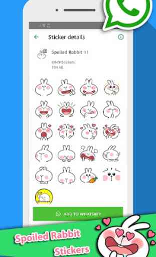 MHStickers for Whatsapp : Spoiled Rabbit 1