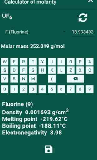 Molarity/molality Calculator 3