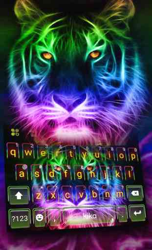 Neon Tiger Tema de teclado 1
