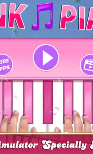 Real Pink Piano For Girls - Simulador de piano 1