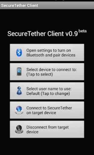 SecureTether Client - Android Bluetooth tethering 1