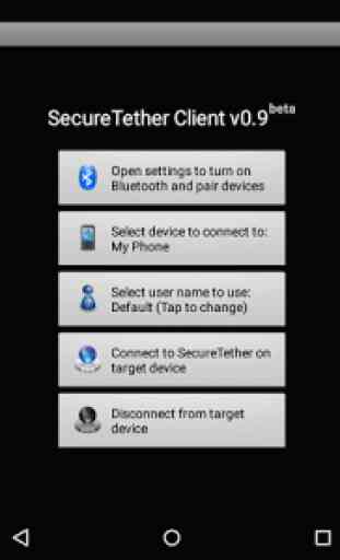 SecureTether Client - Android Bluetooth tethering 2