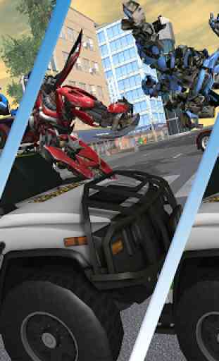 Transformar coche policía Robots Vs Autobots 3