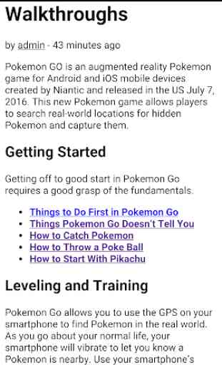 User Guides for Pokémon Go 1