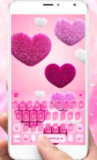 Valentine Plush Heart Tema de teclado 1