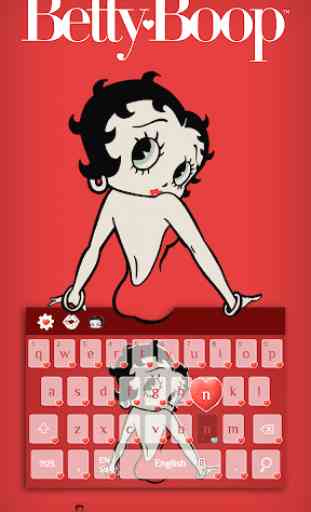 Betty boop rojo teclado 1