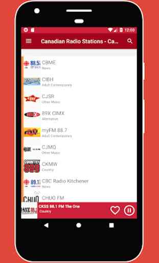 Canadian Radio Stations - Canada Radio Player App 1