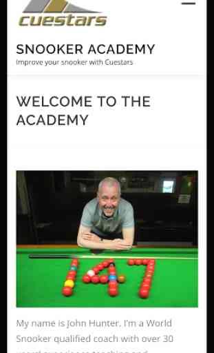 Cuestars Snooker Academy 1
