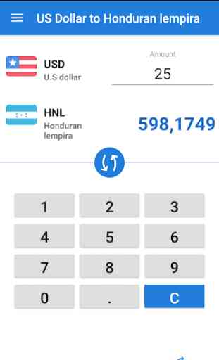 Dólar estadounidense a Lempira hondureño 1