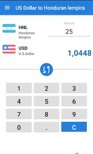 Dólar estadounidense a Lempira hondureño 2