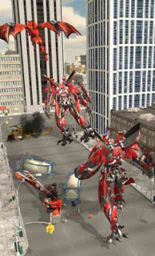 Dragón de vuelo Transform Robot City supervivencia 3
