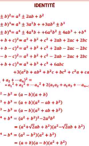 Fonctions et Formules mathématiques 2