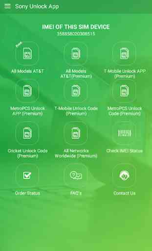 Free Unlock Sony Mobile SIM 1